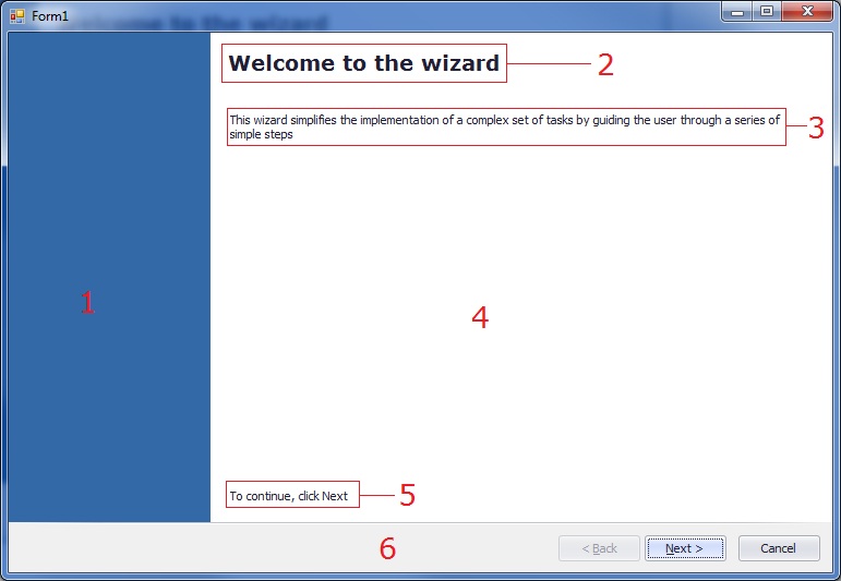 Form principal com WizardControl