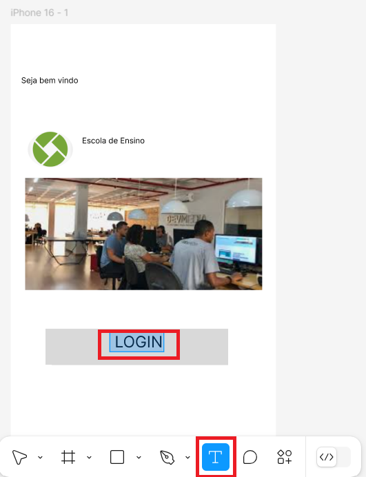 Figma: Adicionando texto ao botão Figma: Adicionando texto ao botão
