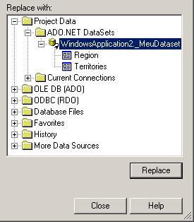 Apontando para uma nova fonte de dados