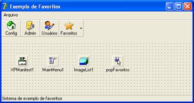 Tela de exemplo da aplica��o