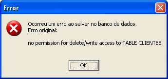 Mensagem de erro no ReconcileError