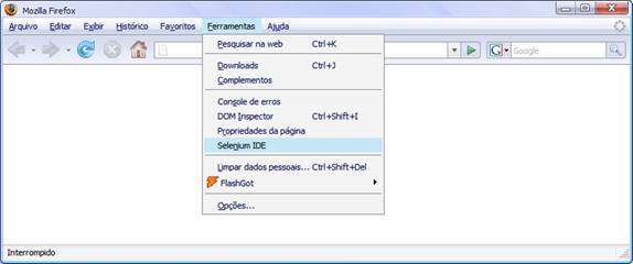 Menu Ferramentas do Firefox.