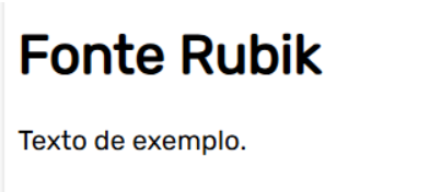Google Fonts - Rubik - c�digo HTML