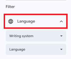 Google Fonts - Language