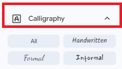 Google Fonts - Calligraphy