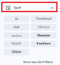 Google Fonts - Serif