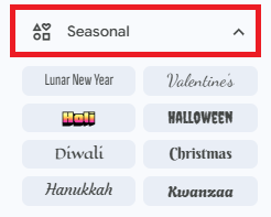 Google Fonts - Seasonal