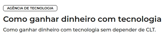 Trilha - Como ganhar dinheiro com tecnologia