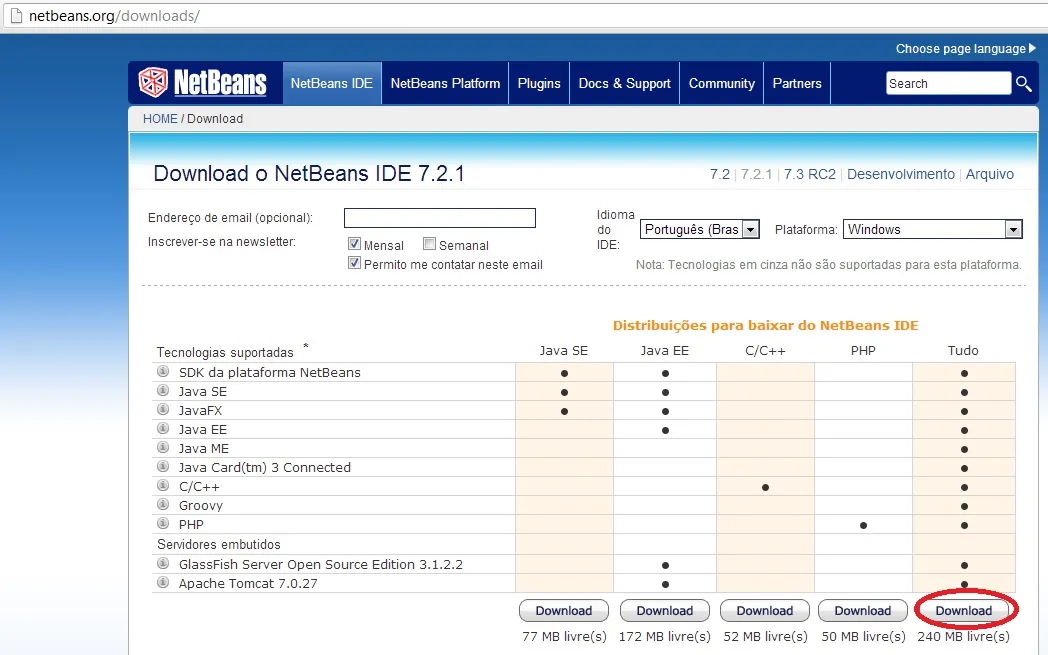 Download Netbeans full