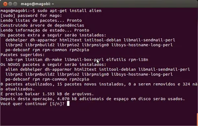 Instalação do alien