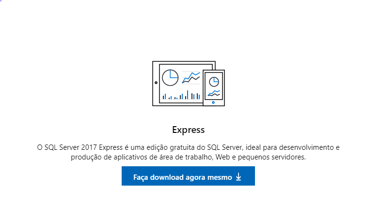 Link de download da edio Express do SQL Server