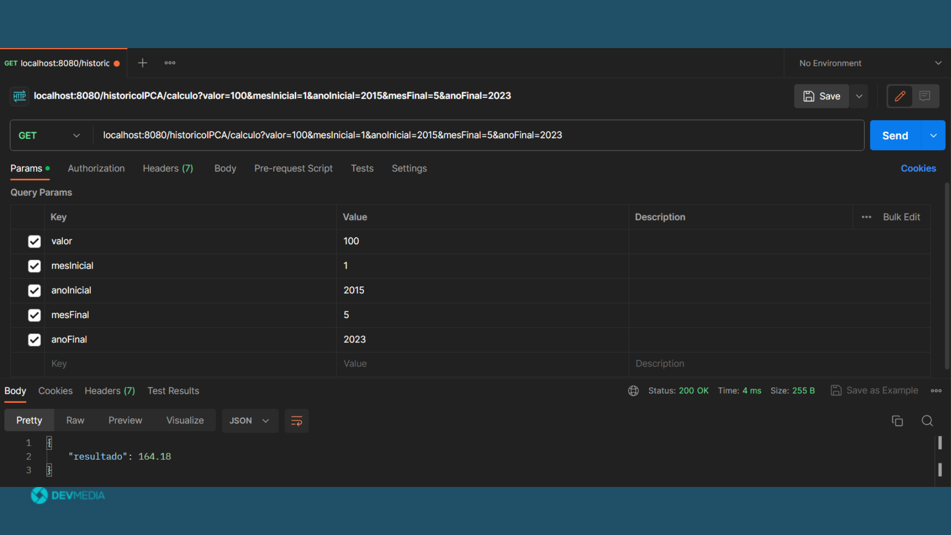 API de dados do IPCA