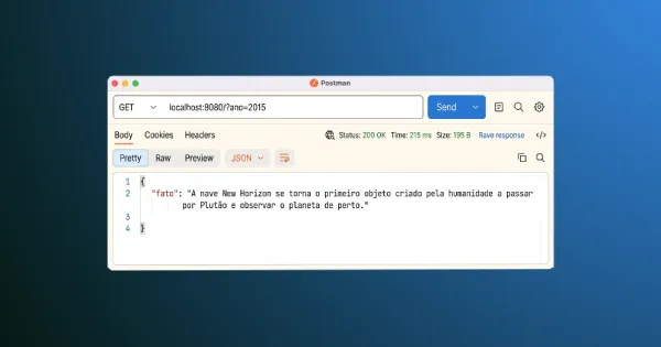 Construa uma API de fatos hist�ricos