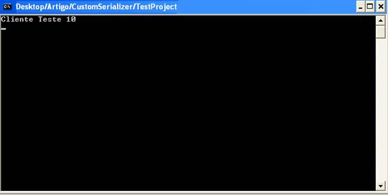 Resultado da Desserialização
