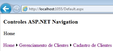 Navega��o com Menu