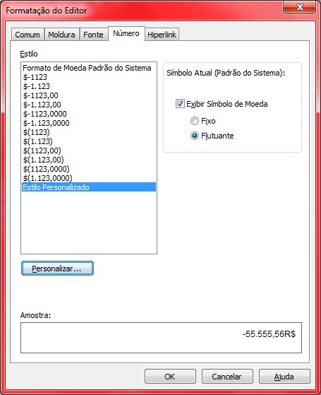 Formatando valores monetários