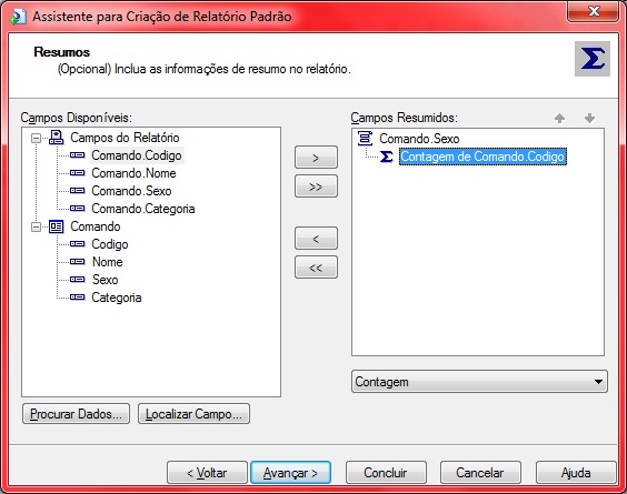 Contagem do Camando.Codigo