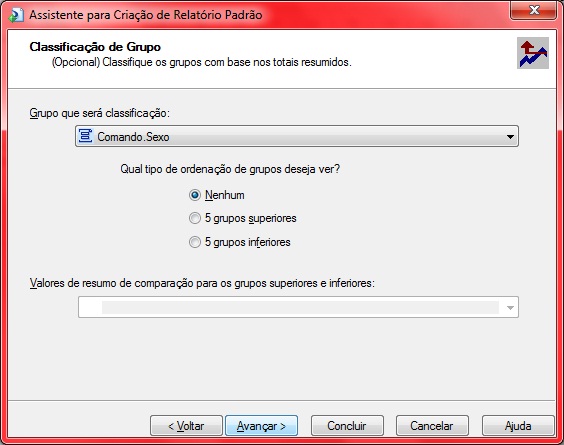 classificação do mesmo baseado nos totais