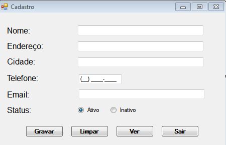 Formulrio de Cadastro