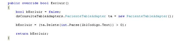 Sobrescrever o mtodo Excluir