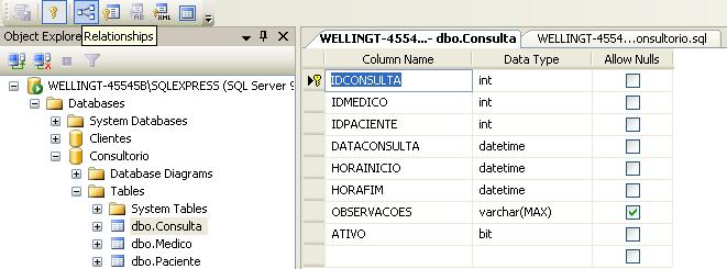 Criando os relacionamentos entre tabelas