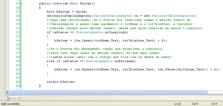 Mtodo Update dentro do mtodo Salvar