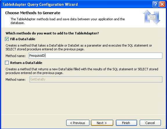 TableAdapter Configuration
