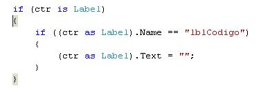 irmos ao mtodo LimpaControles