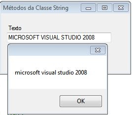 Resultado do mtodo ToLower
