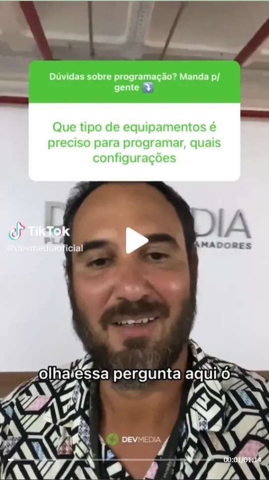 Que tipo de equipamento preciso para comear a aprender programao?