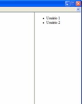 Lista dos usuários da sala