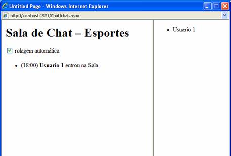 Visualizando as mensagens do Chat