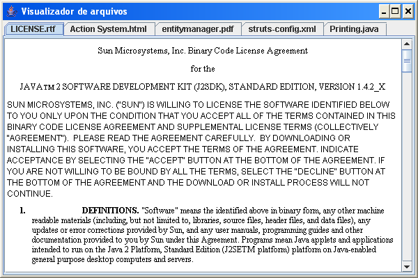 Visualizao de arquivo RTF