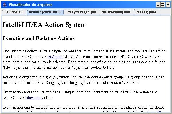 Visualizao de arquivo HTML