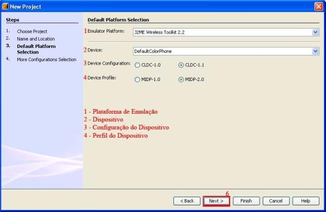 Configuração do Dispositivo de Teste