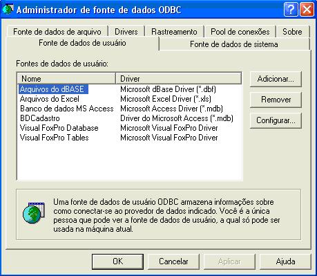 Administrador de Ferramentas ODBC