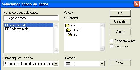 Selecionar Banco de Dados