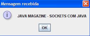 Mensagem UDP recebida pelo receptor