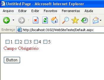 Controle checkBox com informa��es inv�lidas