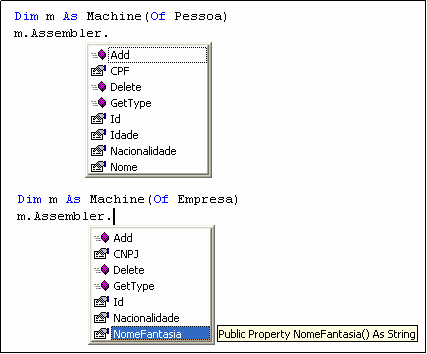 Implementao da classe Genrica Machine