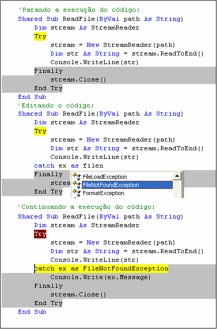 Utilizando o Edit & Continue