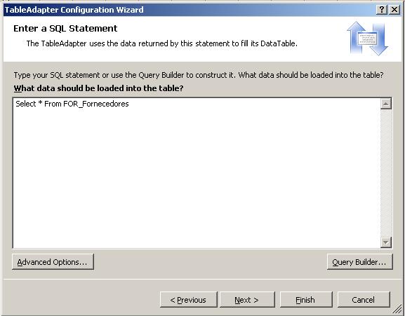 Configurando a Consulta SQL