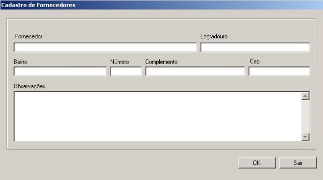 Formulrio de Entrada de Dados