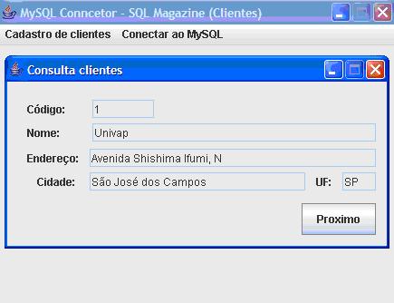 Consultando o cadastro de clientes