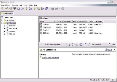 Tela do Control Center