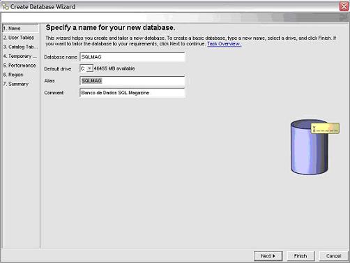  Tela Name do Database Wizard