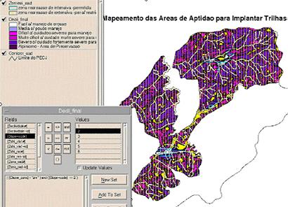 mapeamento das reas de aptido para implantar trilhas
