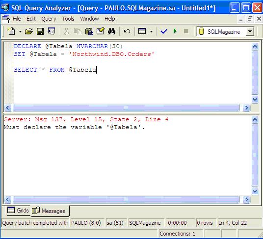 Executando consultas dinmicas