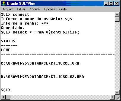 Verificando o Control File
