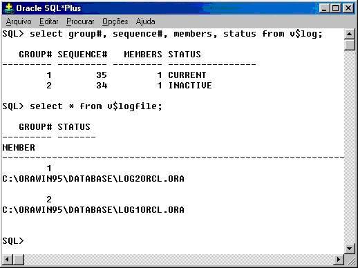 Multiplexando os Arquivos de Redo Log